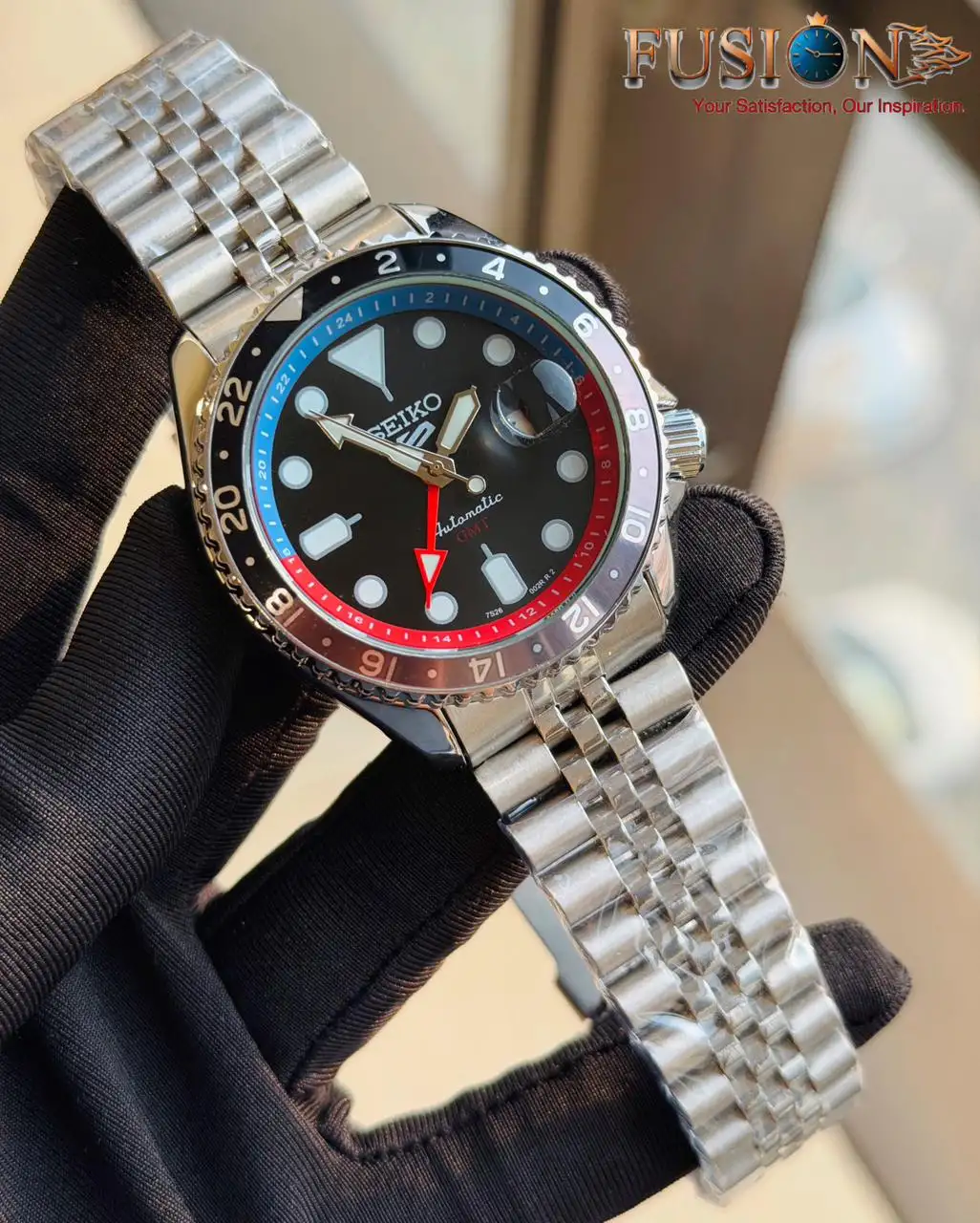 SEIKO 5 Sports GMT Automatic Watch Charcoal|| Semi AAA Grade Inspired Watch