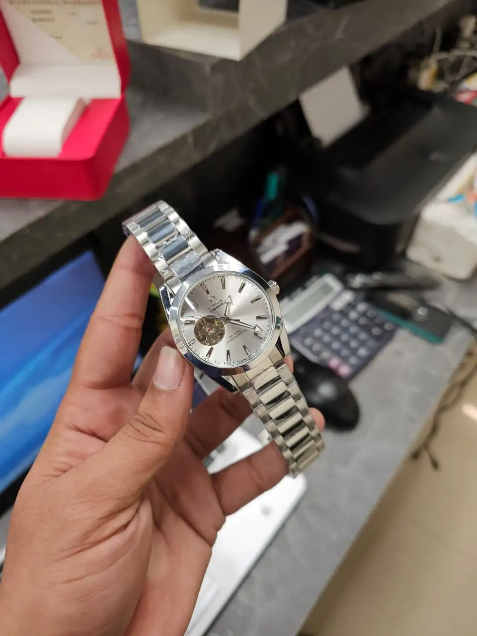 OMEGA SeaMaster Open Heart Watch || Semi AAA Grade Inspired Version