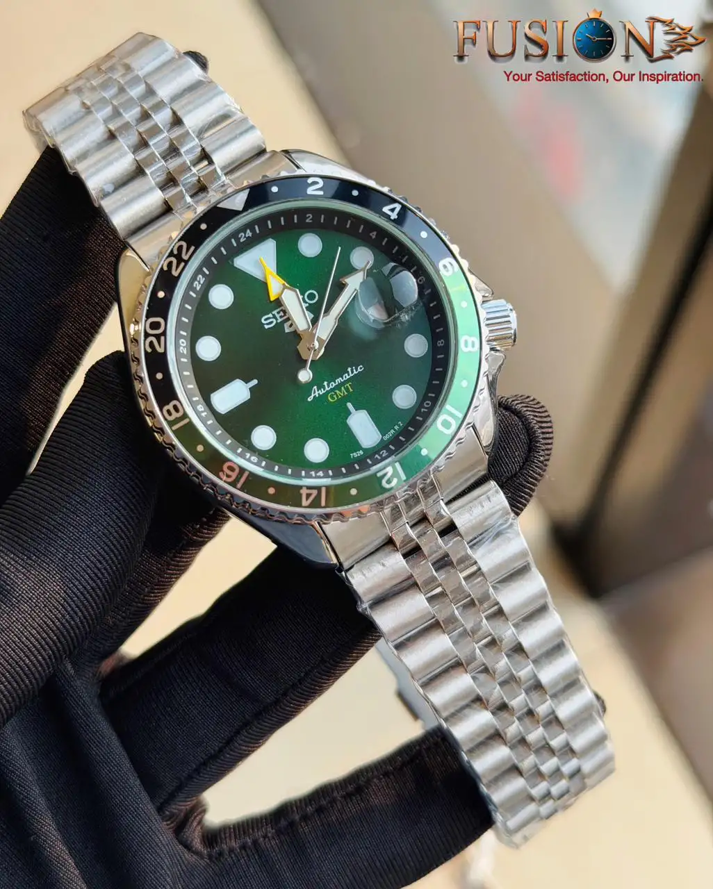 SEIKO 5 Sports GMT Automatic Watch Green || Semi AAA Grade Inspired Watch